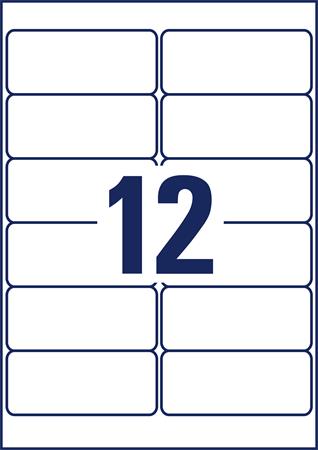 Etikett, 99,1x42,3 mm, poliészter, időjárásálló, AVERY ZWECKFORM, fehér, 240 etikett/csomag